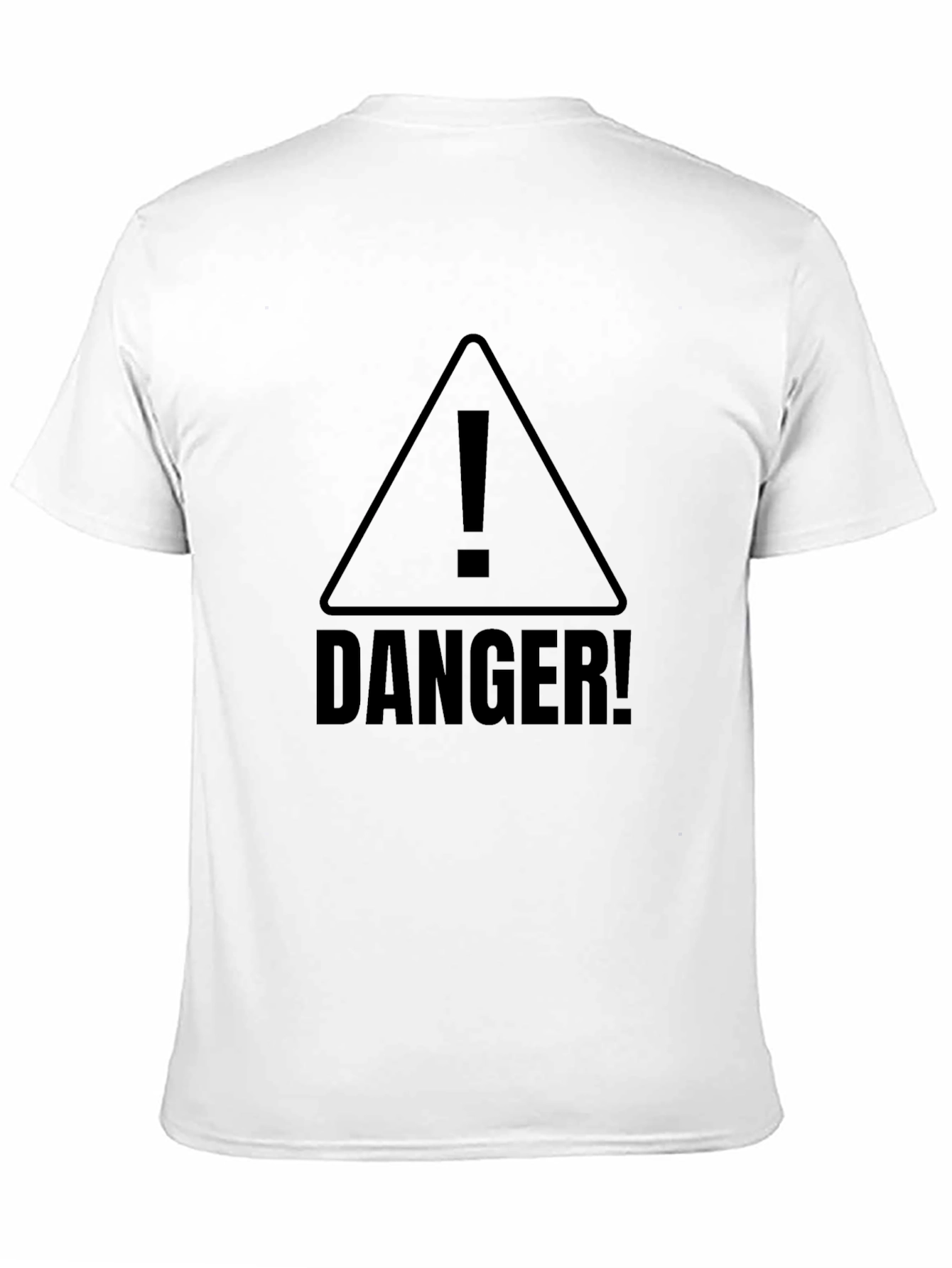 Danger! Warning Sign Black T-Shirt