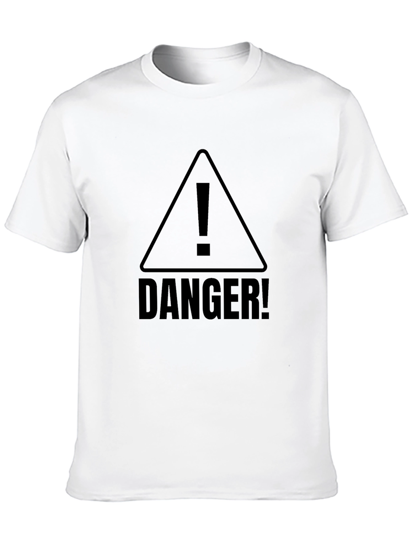 Danger! Warning Sign Black T-Shirt