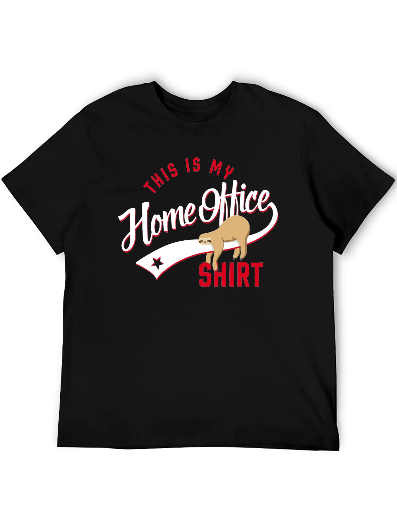 Home Office Sloth T-Shirt - Funny Quarantine Tee
