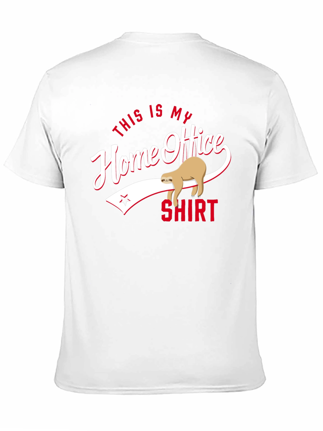Home Office Sloth T-Shirt - Funny Quarantine Tee