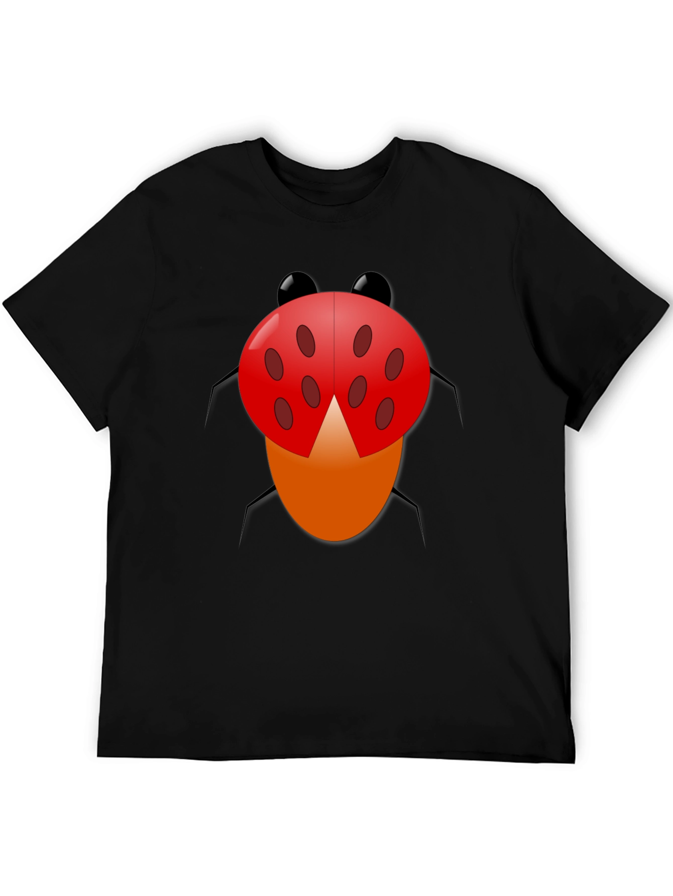Ladybug Graphic Tee - Novelty Print Crew Neck T-Shirt