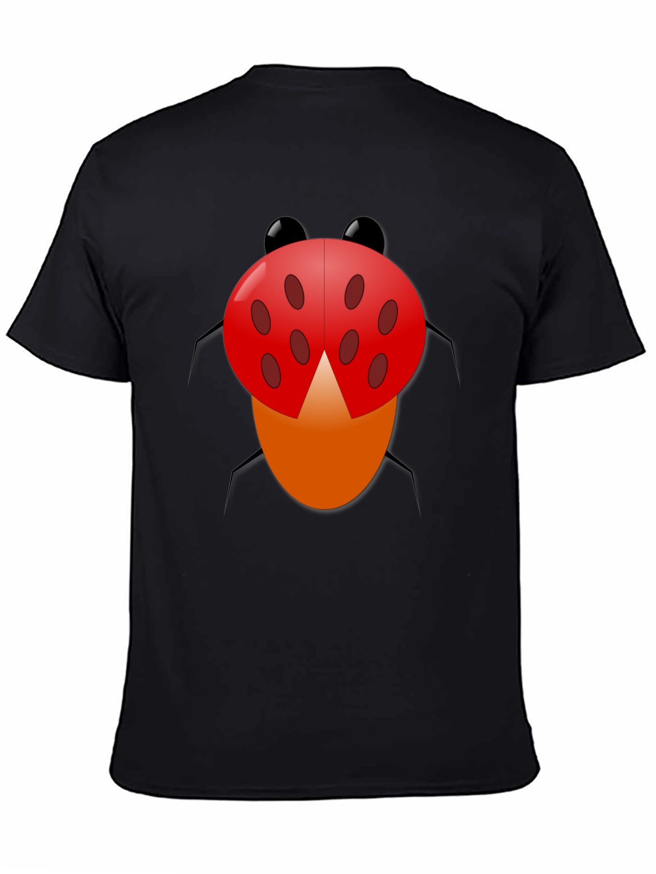 Ladybug Graphic Tee - Novelty Print Crew Neck T-Shirt