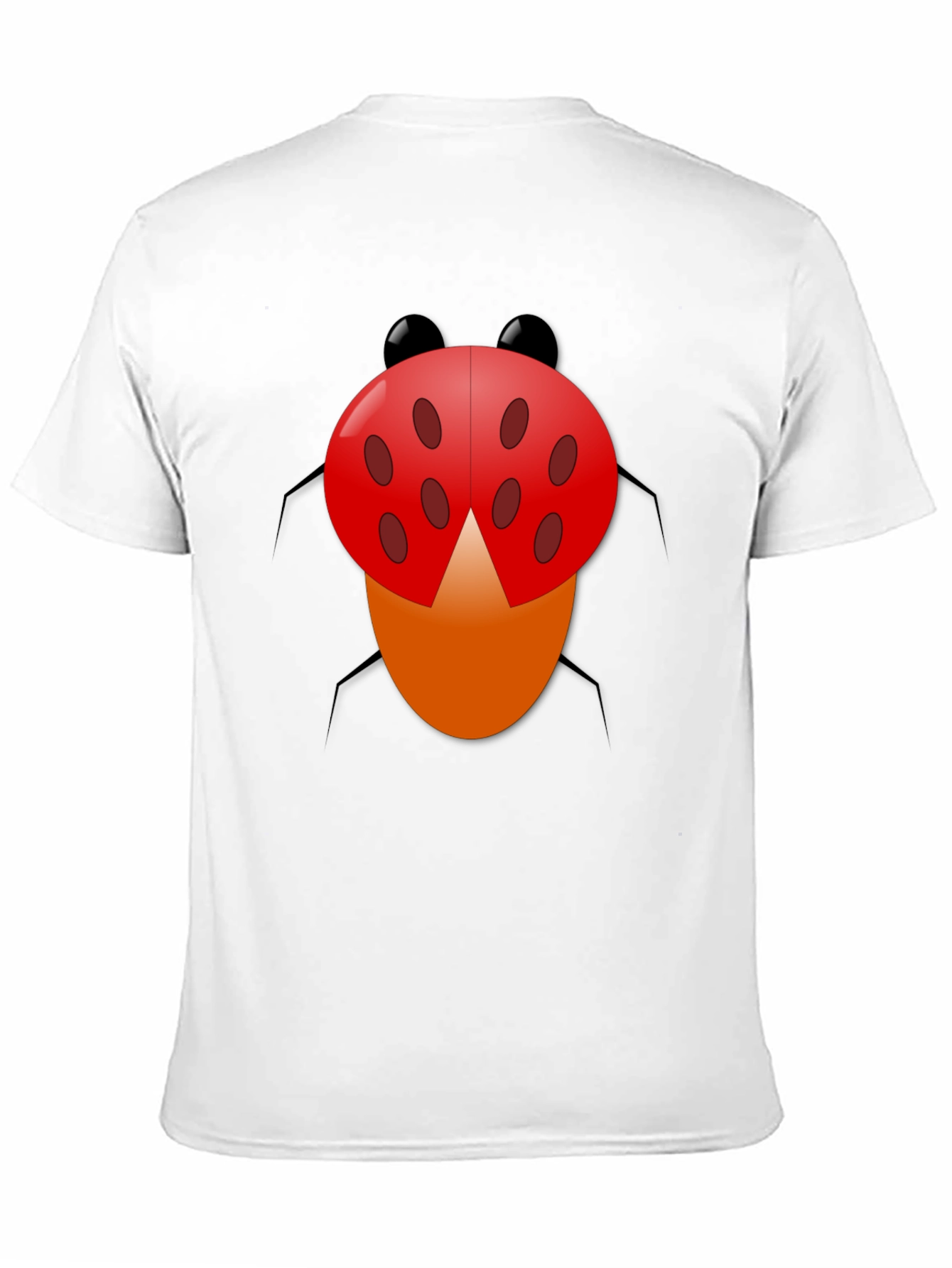 Ladybug Graphic Tee - Novelty Print Crew Neck T-Shirt