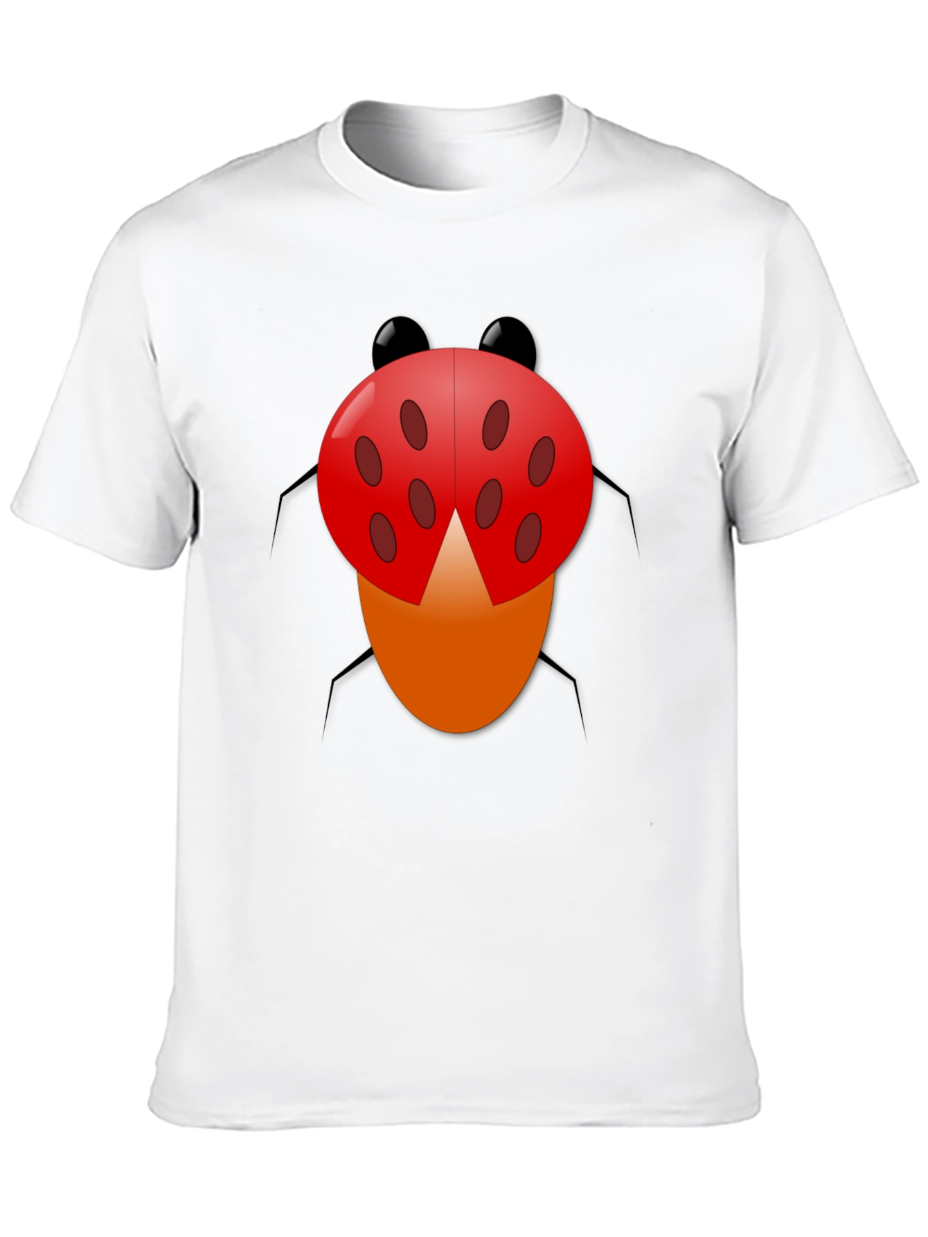 Ladybug Graphic Tee - Novelty Print Crew Neck T-Shirt