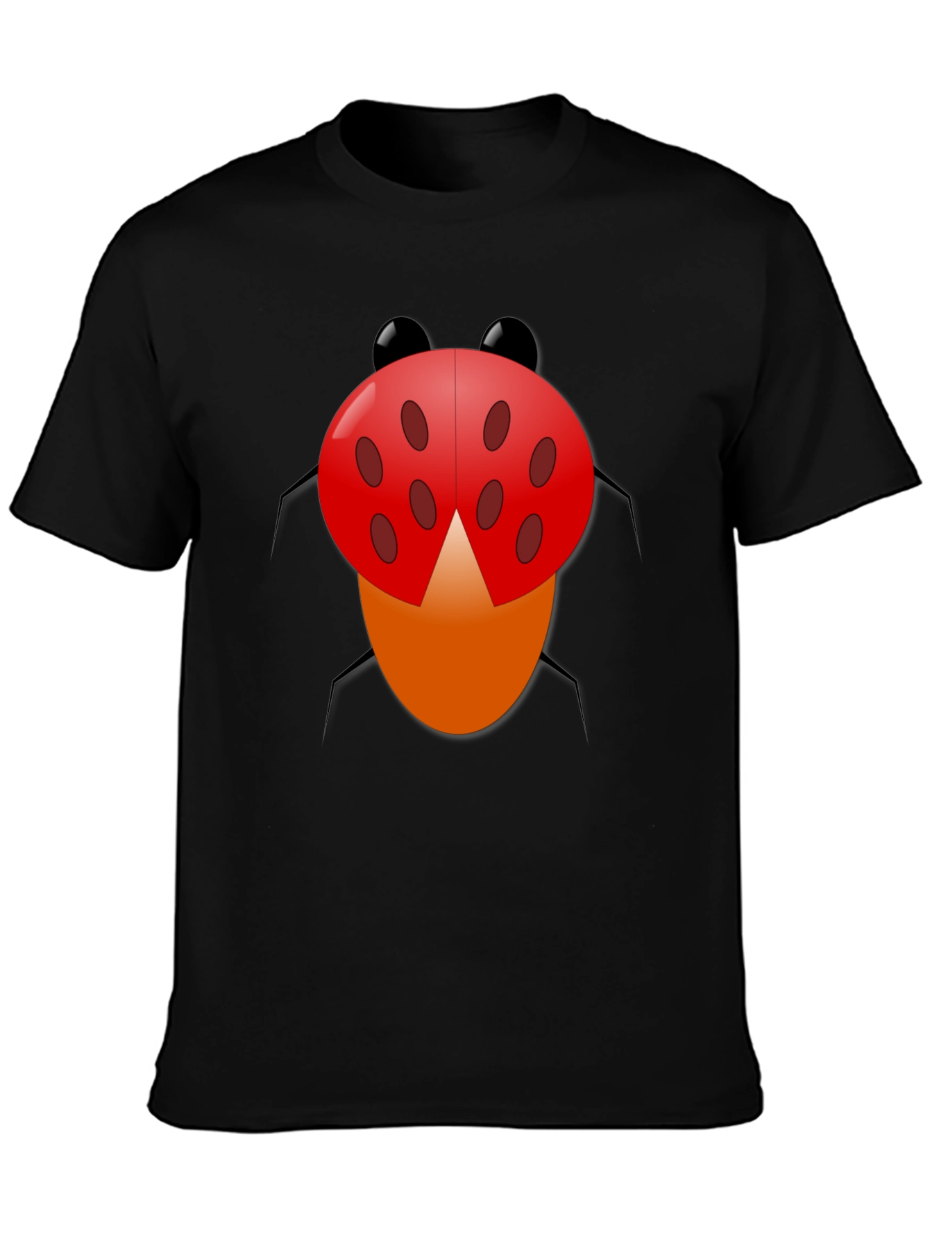 Ladybug Graphic Tee - Novelty Print Crew Neck T-Shirt