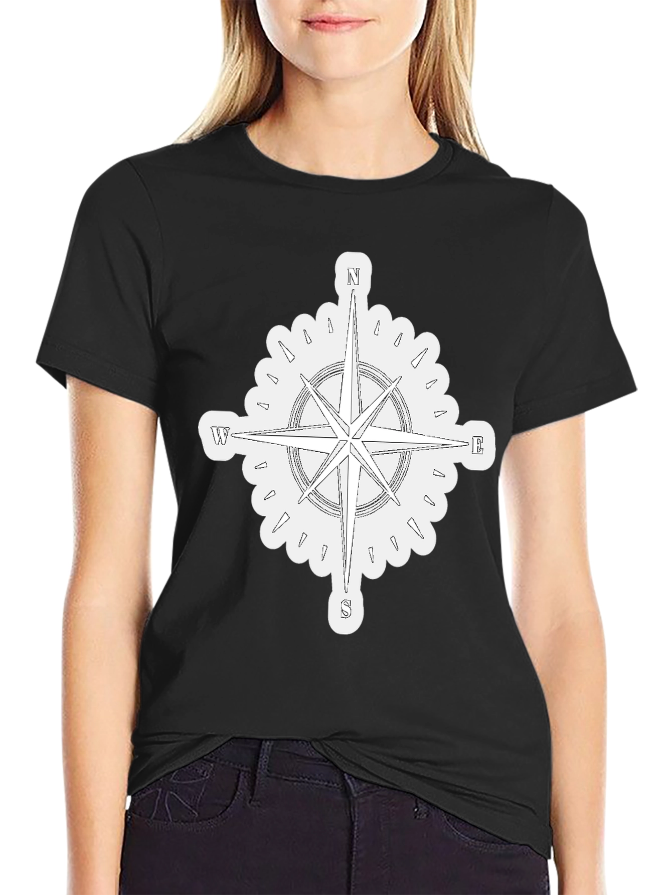 Compass Graphic T-Shirt - Mens Black Tee