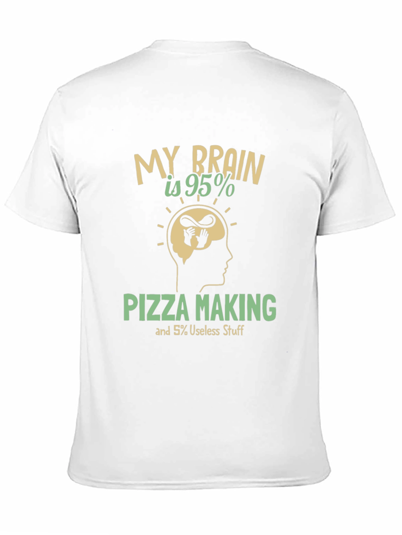 Pizza Lover T-Shirt - My Brain is 95% Pizza