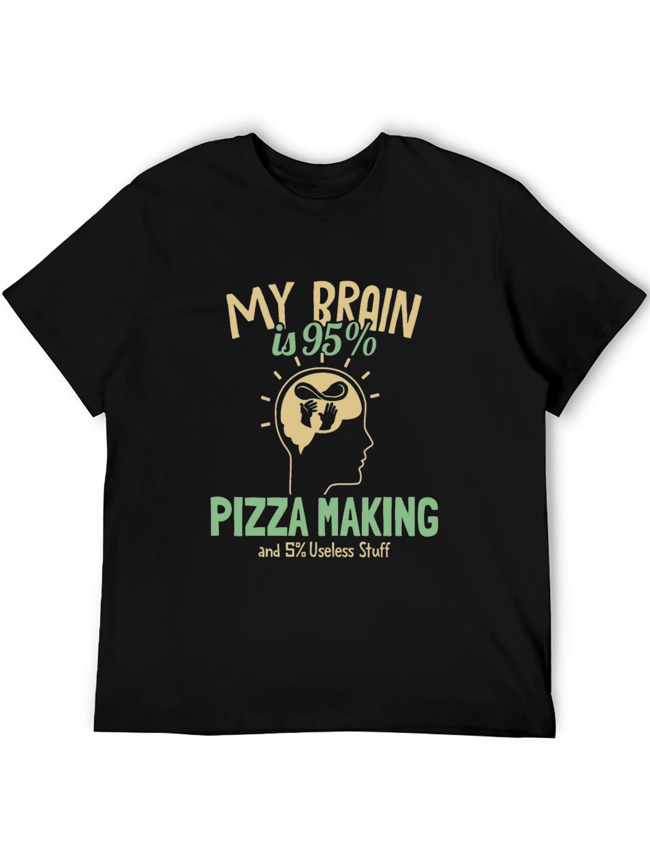Pizza Lover T-Shirt - My Brain is 95% Pizza