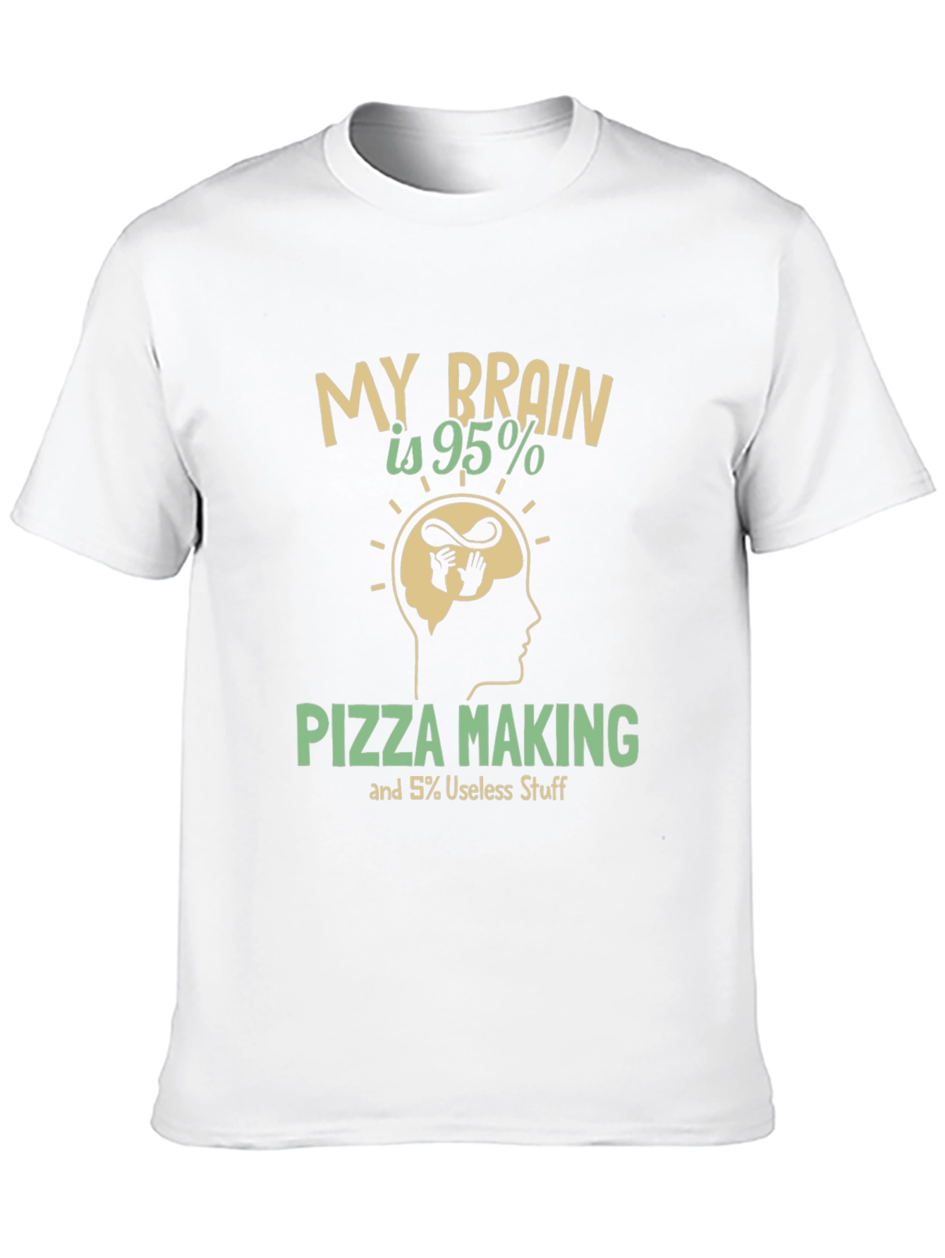 Pizza Lover T-Shirt - My Brain is 95% Pizza