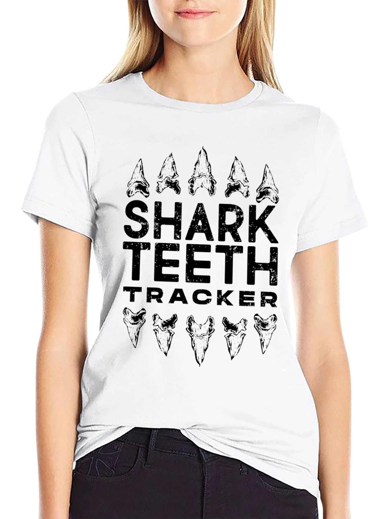 Shark Teeth Tracker Graphic T-Shirt