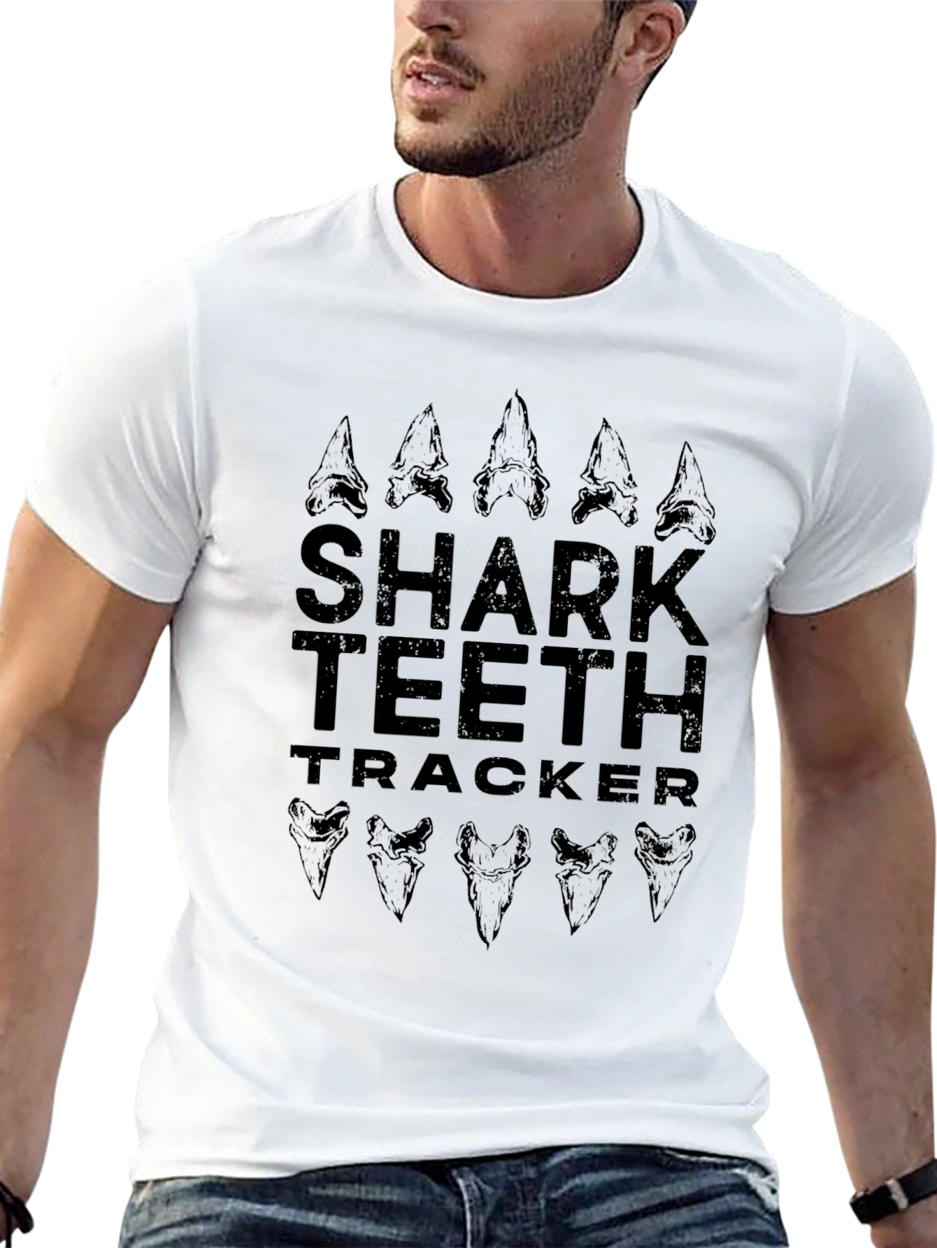 Shark Teeth Tracker Graphic T-Shirt