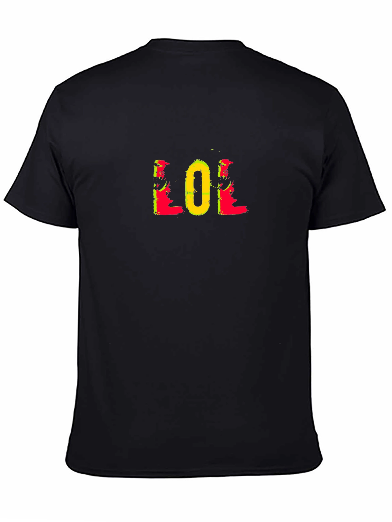 LOL Graphic Print Black Tee