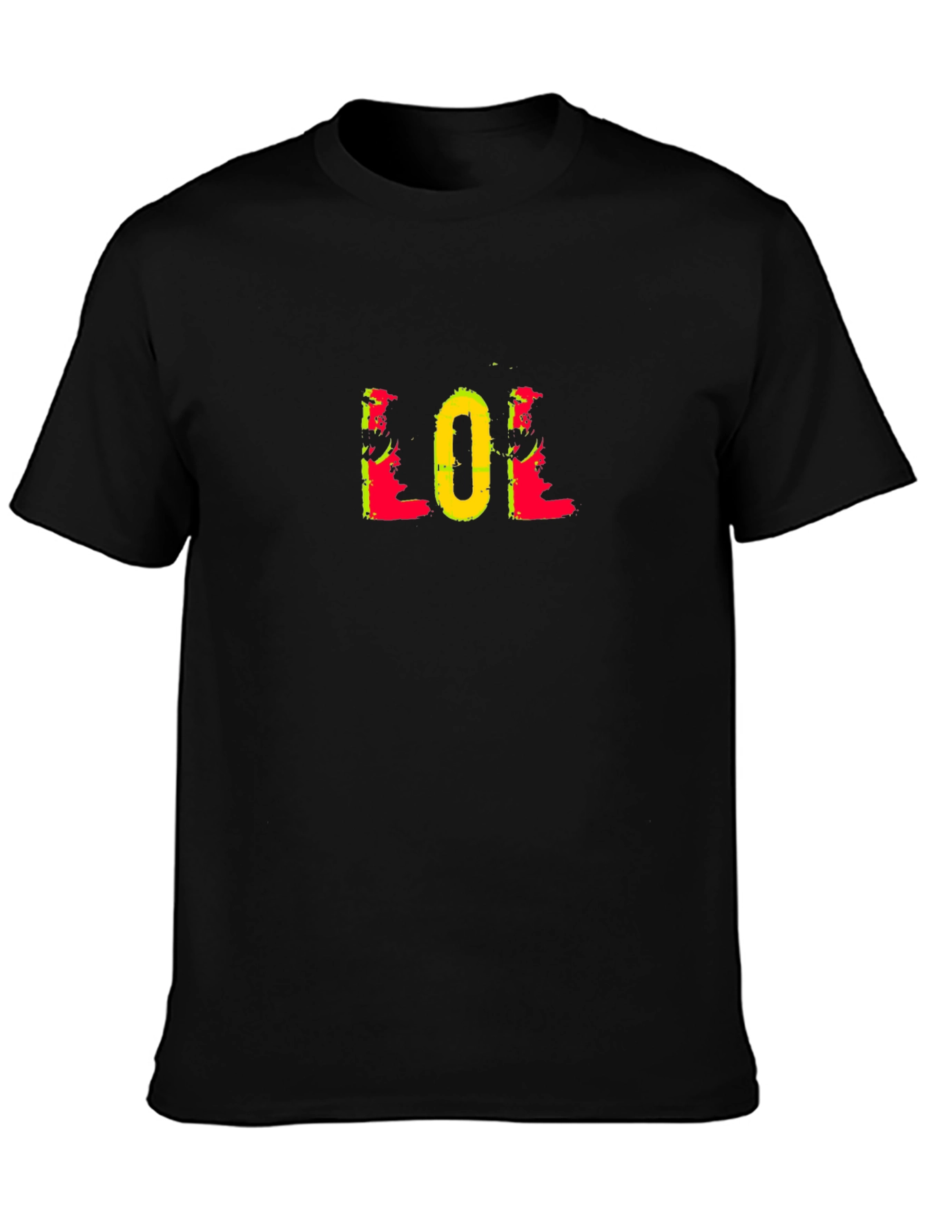 LOL Graphic Print Black Tee