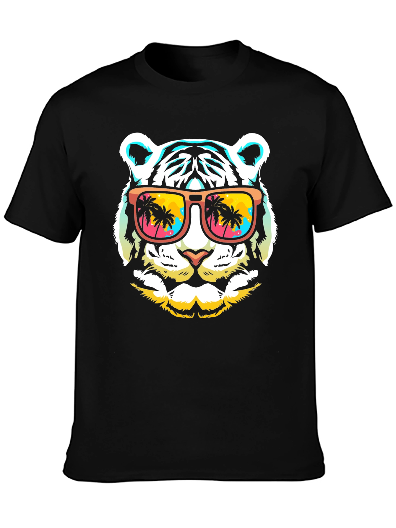 Cool Tiger with Sunglasses Graphic T-Shirt