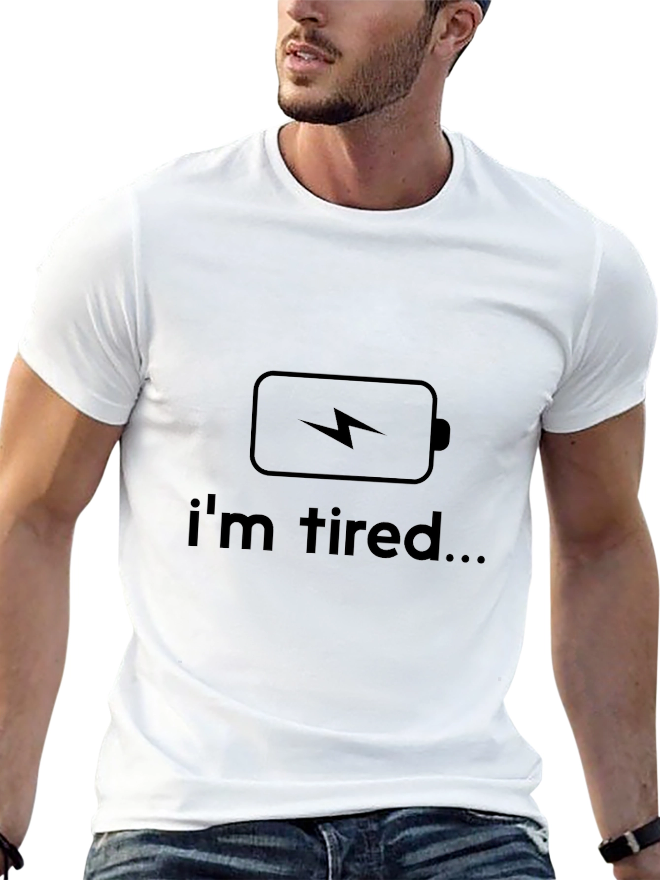 Im Tired Battery Graphic T-Shirt