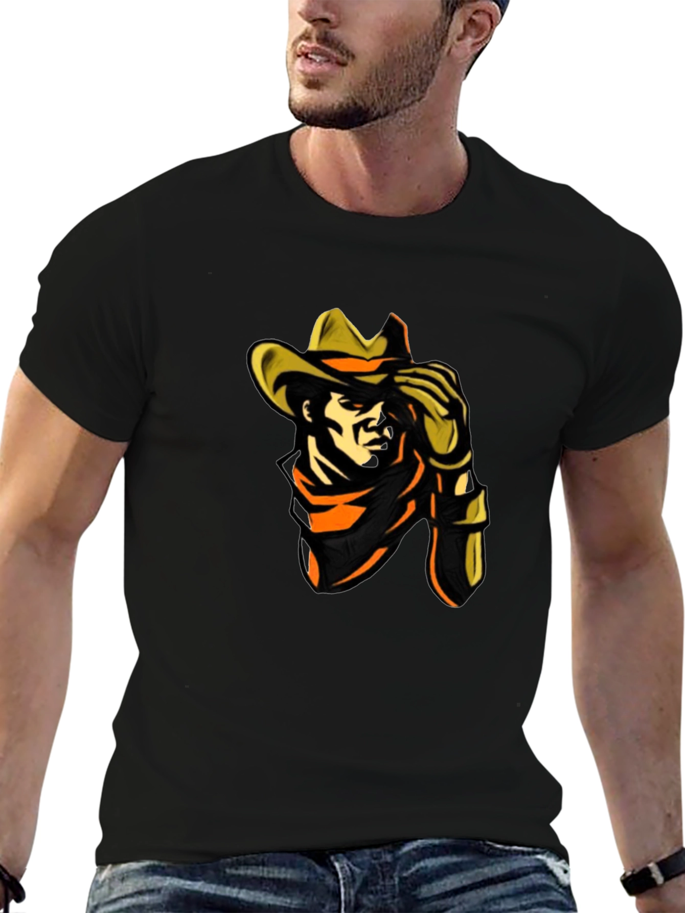 Cowboy Graphic Black T-Shirt