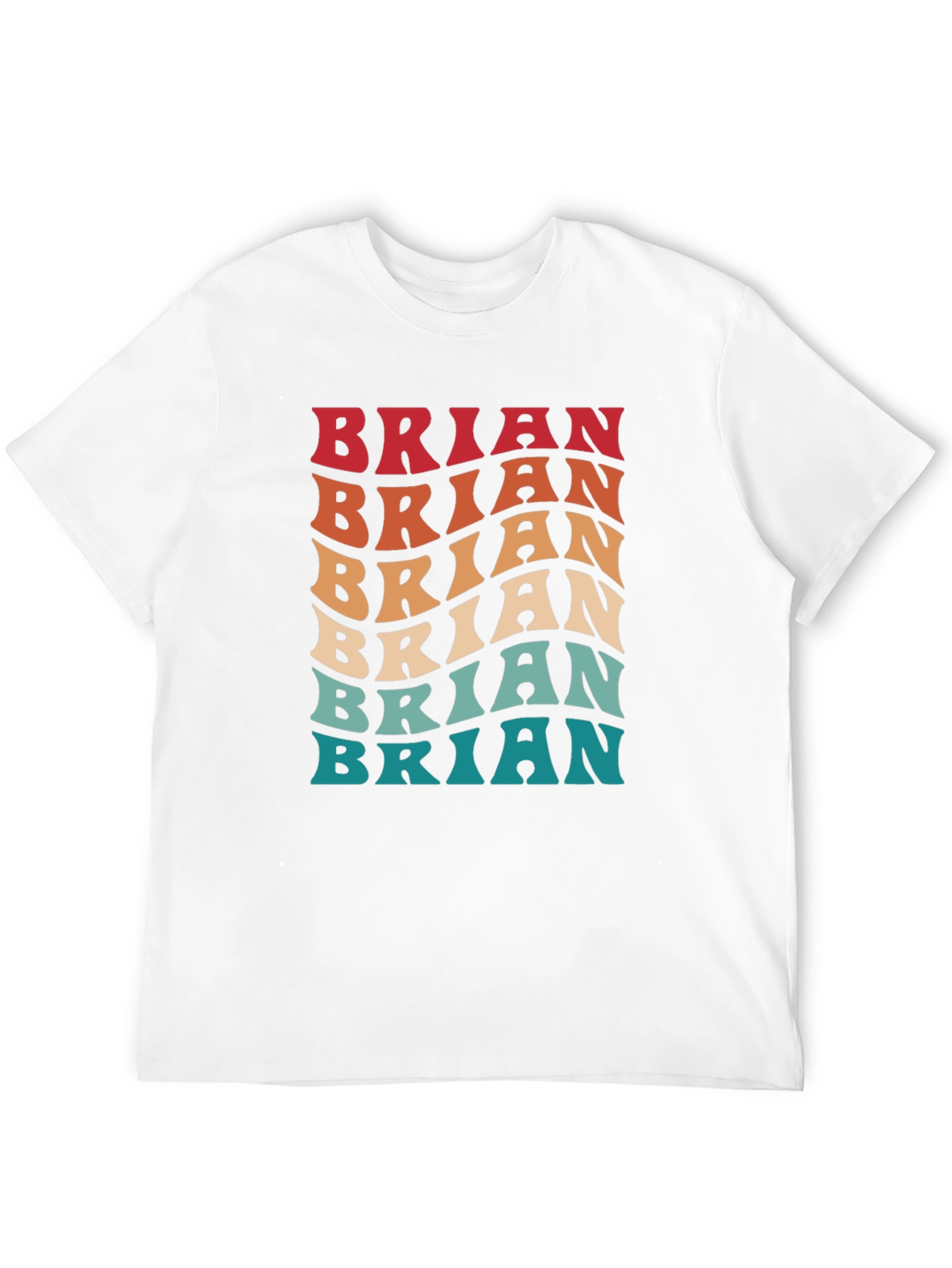 Brian Retro Wave Text T-Shirt