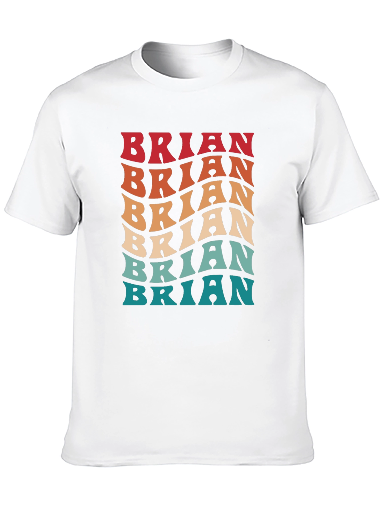 Brian Retro Wave Text T-Shirt