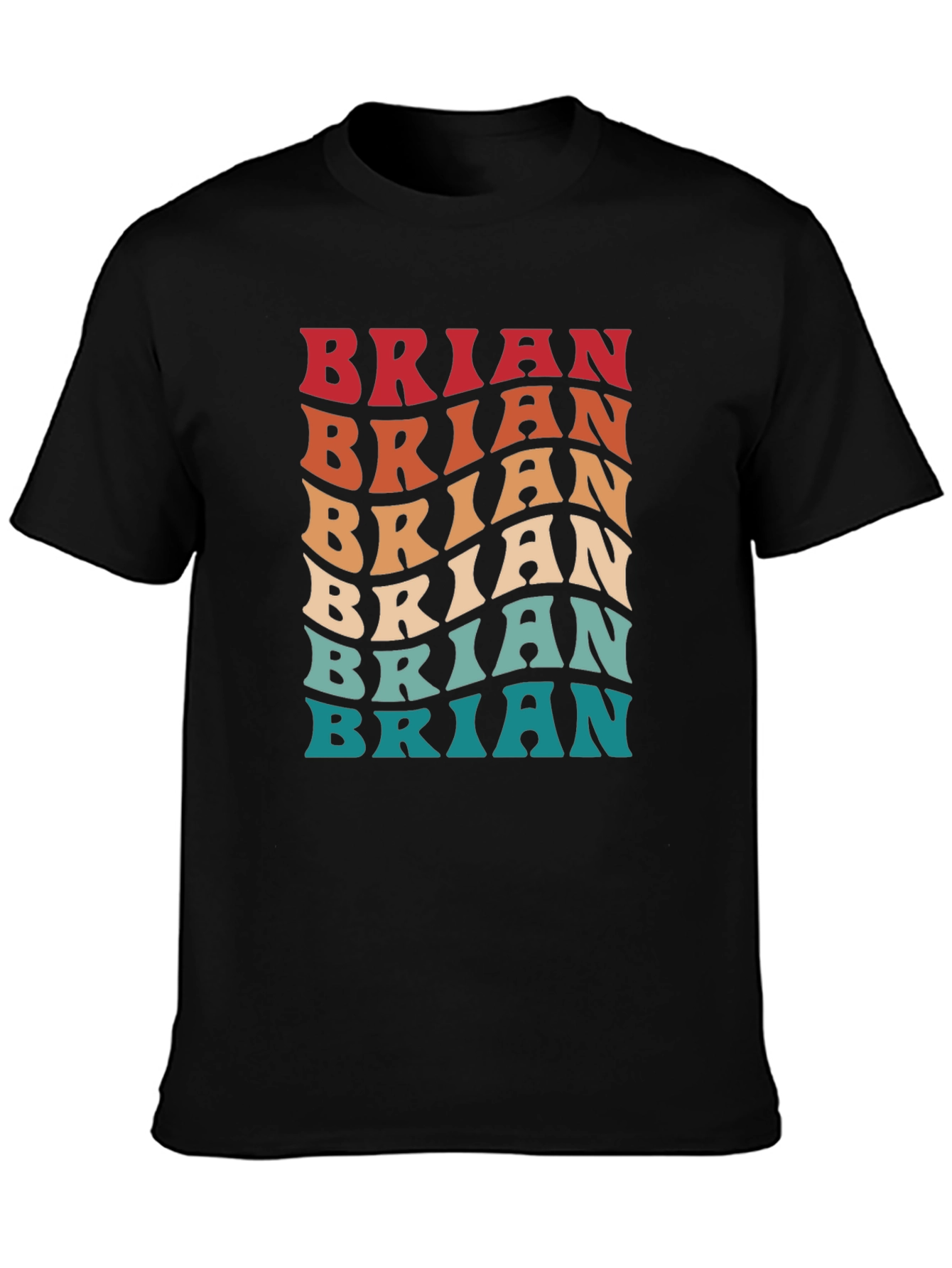 Brian Retro Wave Text T-Shirt