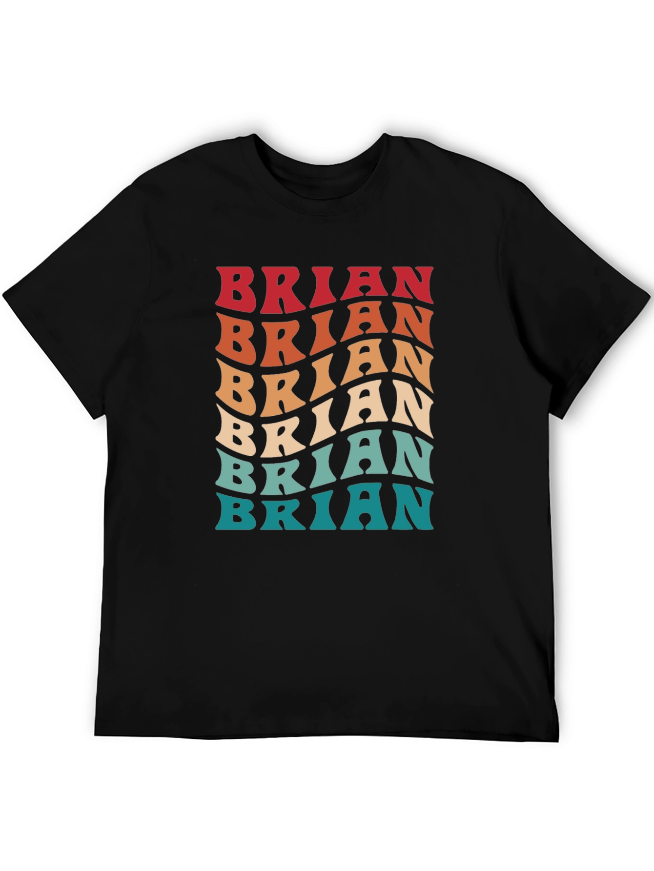 Brian Retro Wave Text T-Shirt