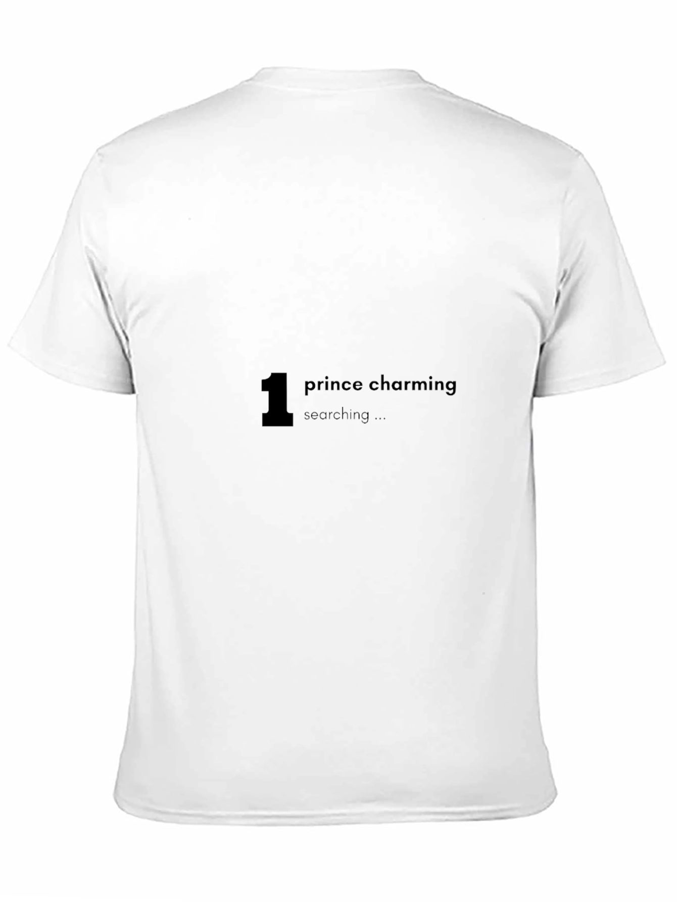 Prince Charming Searching Black Graphic T-Shirt