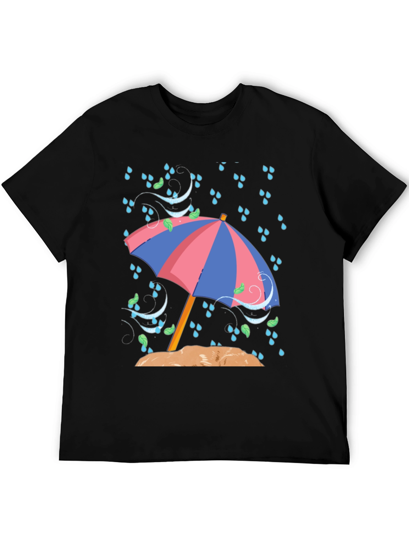 Rainy Day Umbrella Graphic T-Shirt
