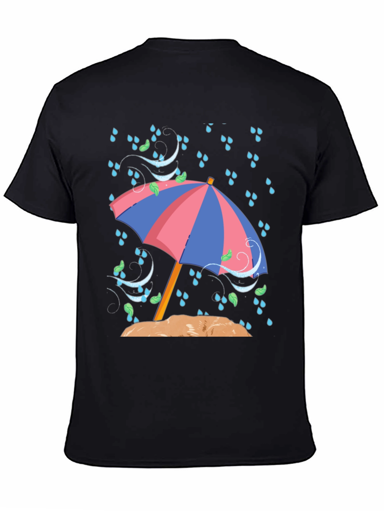 Rainy Day Umbrella Graphic T-Shirt