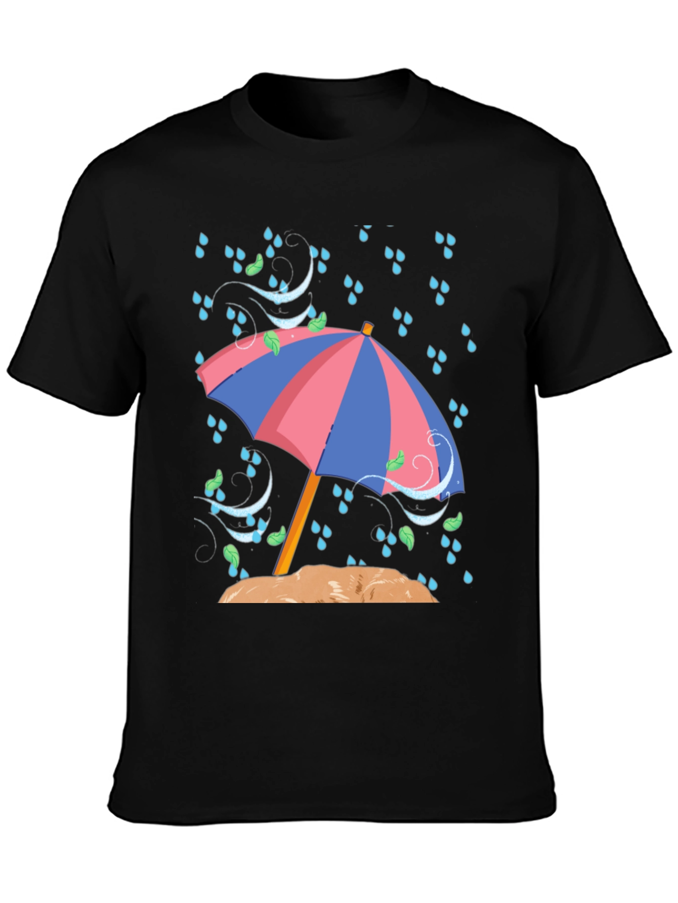 Rainy Day Umbrella Graphic T-Shirt