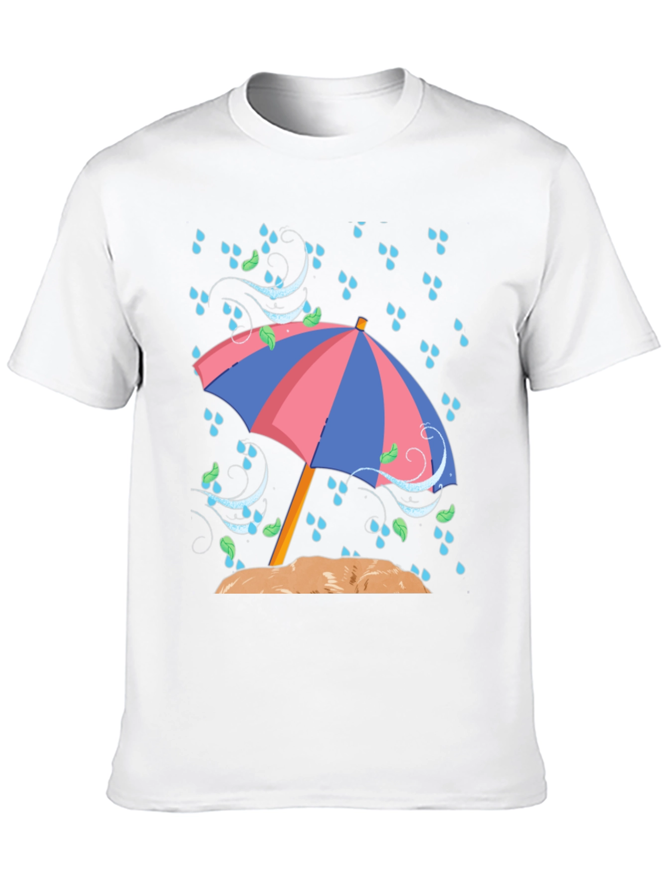Rainy Day Umbrella Graphic T-Shirt