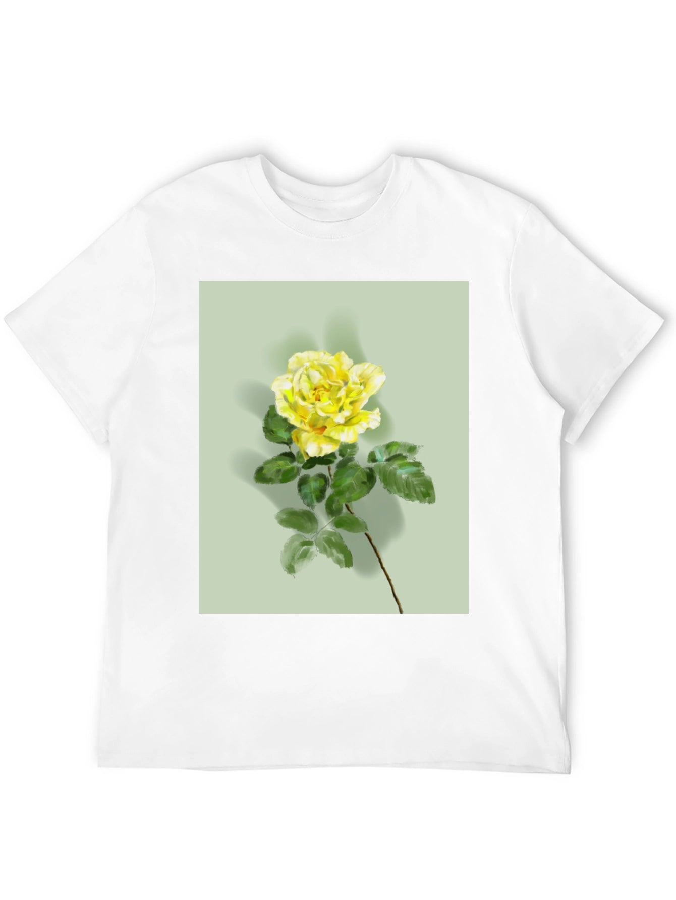 Floral T-Shirt: Yellow Rose