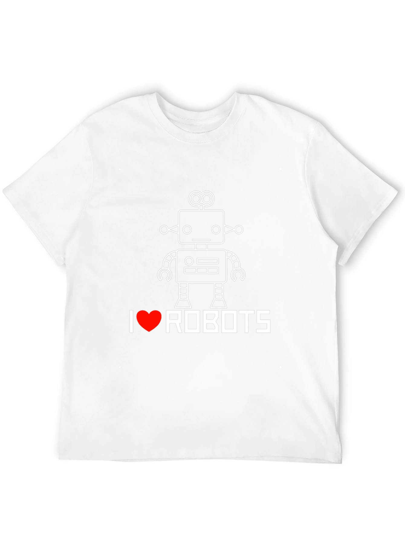 I Heart Robots Graphic Tee - Black Cotton
