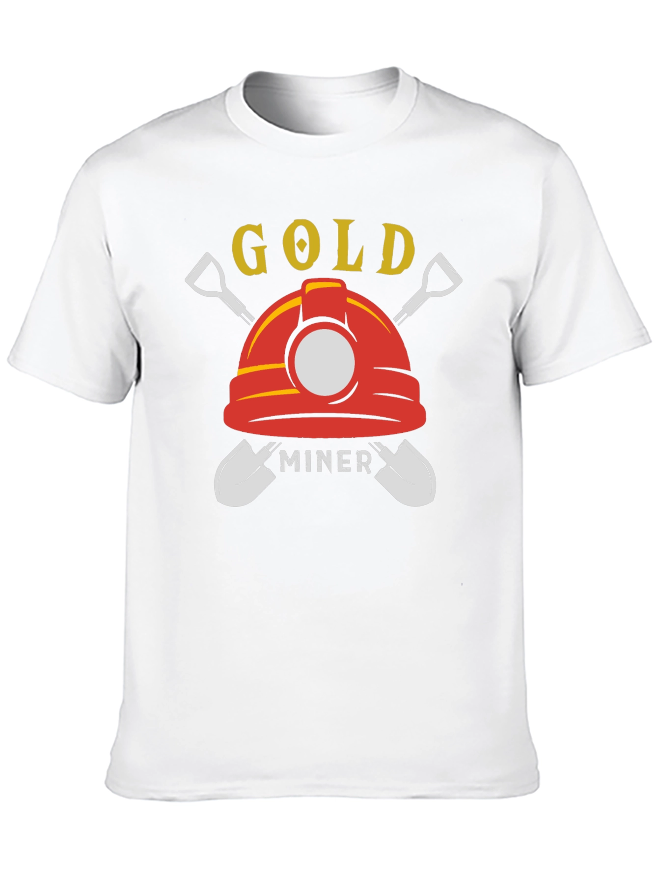 Gold Miner Graphic T-Shirt - Black Crew Neck Tee