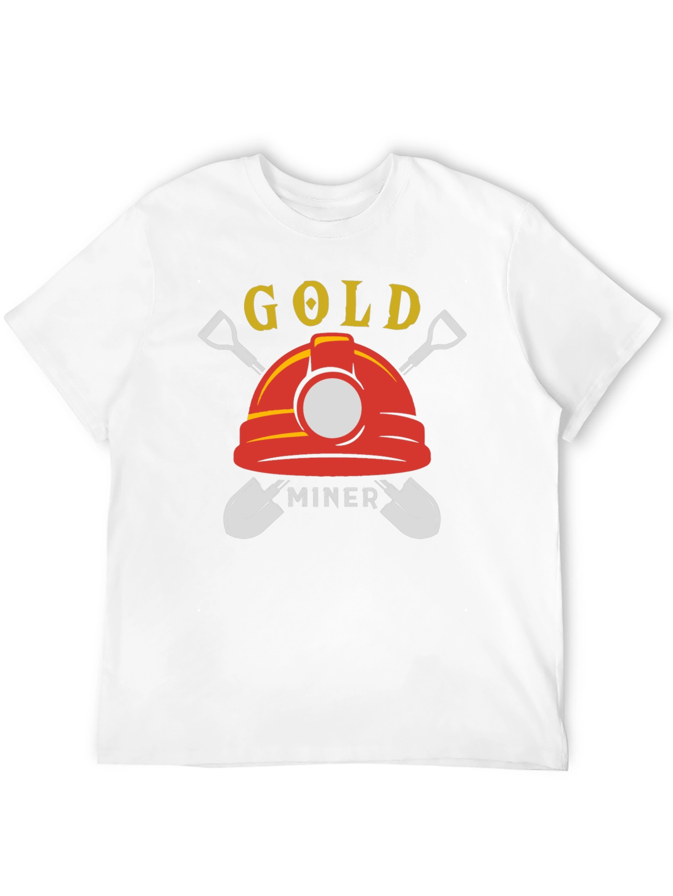 Gold Miner Graphic T-Shirt - Black Crew Neck Tee