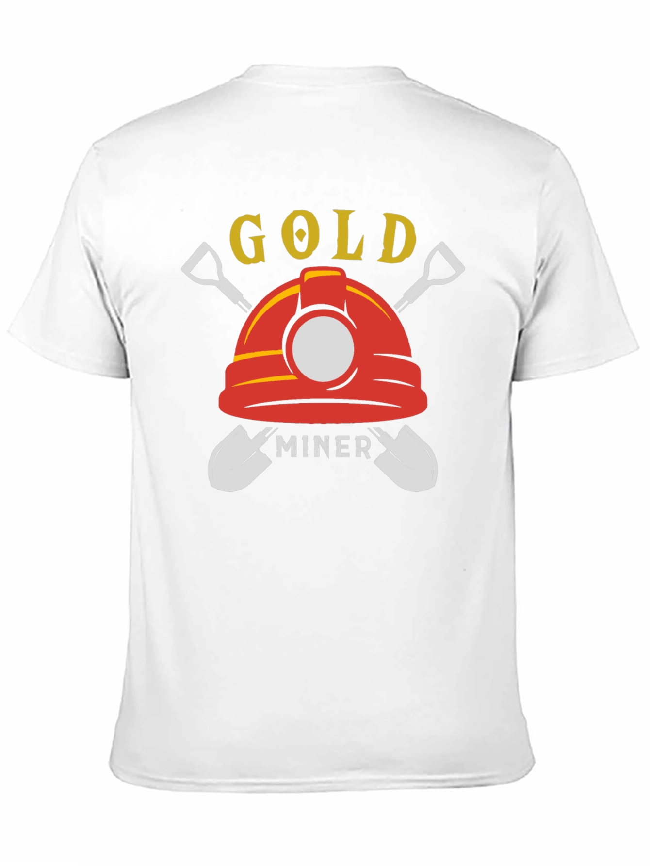Gold Miner Graphic T-Shirt - Black Crew Neck Tee