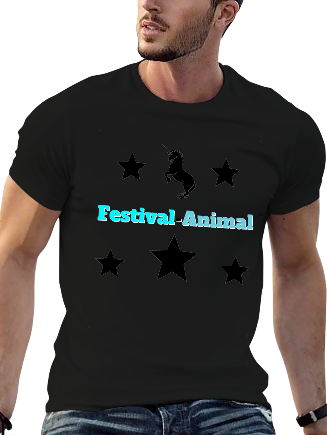 Festival Animal Unicorn Star Graphic T-Shirt
