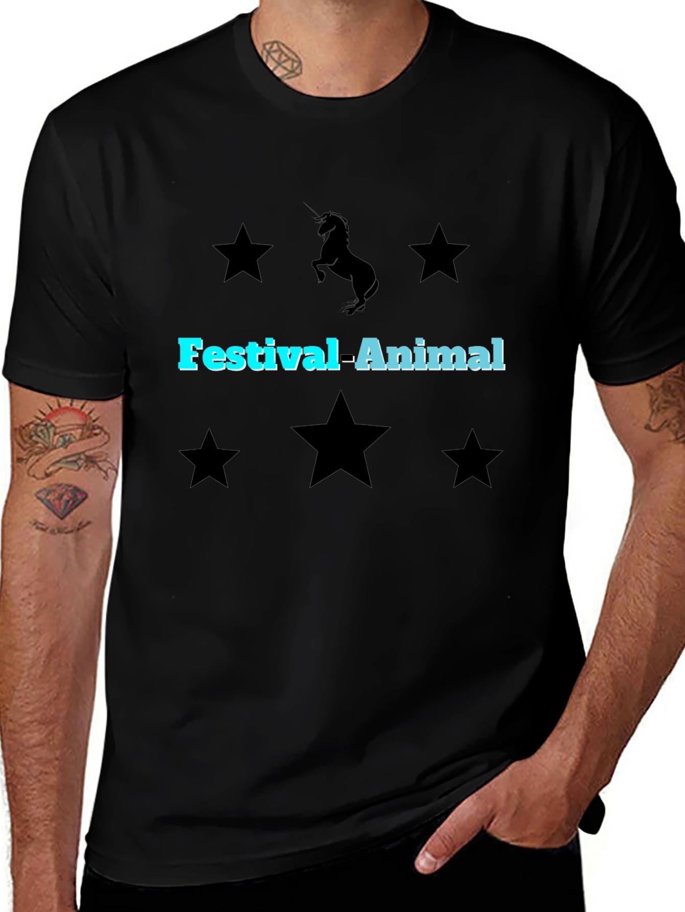 Festival Animal Unicorn Star Graphic T-Shirt