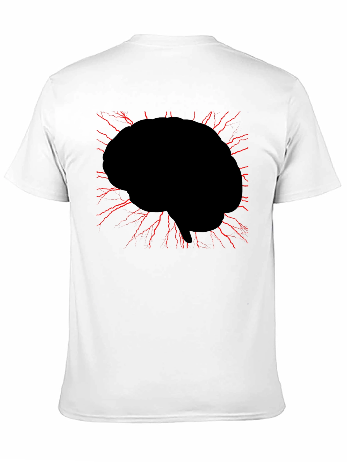 Brain Power Black Tee - Electrifying Mind T-Shirt