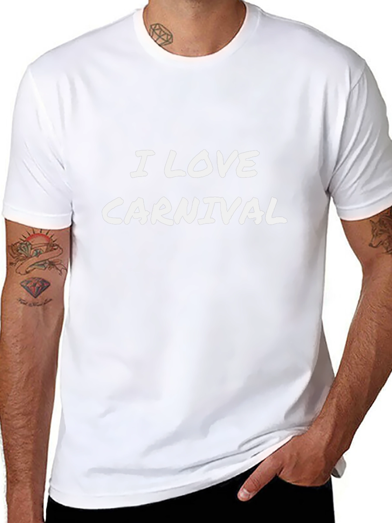 I Love Carnival Graphic Tee - Soft Cotton T-Shirt