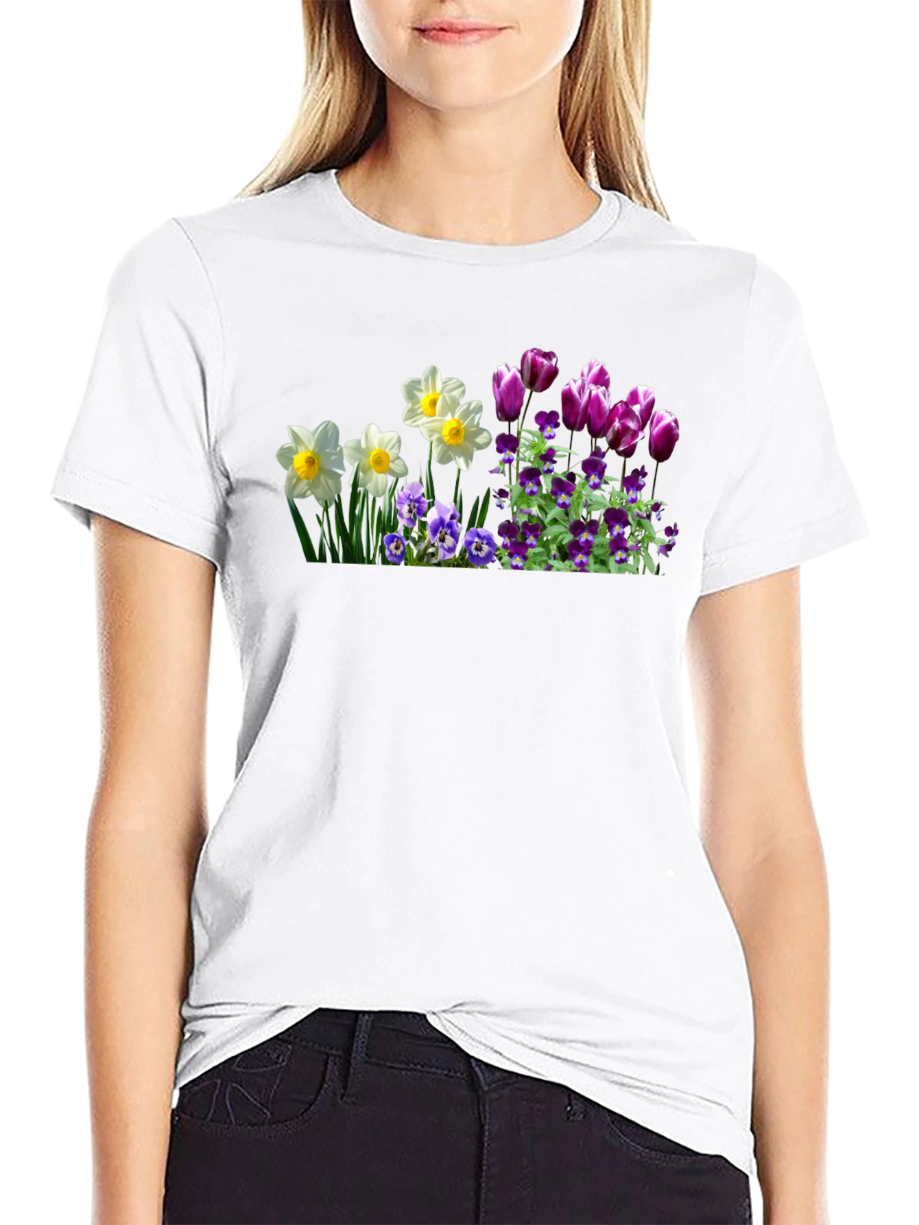 Floral T-Shirt - Spring Bloom Design