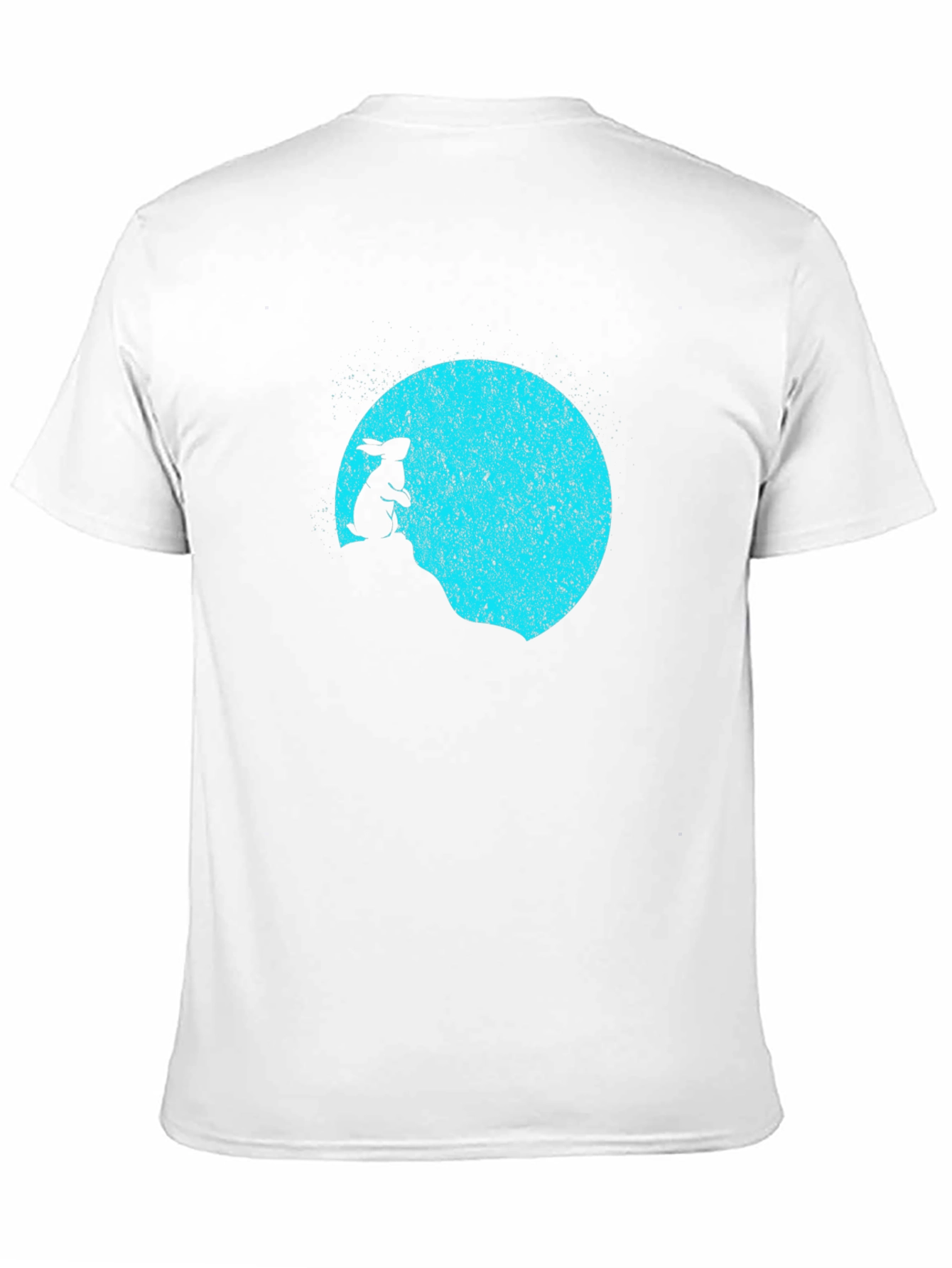 Moon Gazing Rabbit Black T-Shirt