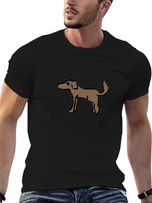 Dog Graphic Tee - Casual Black T-Shirt