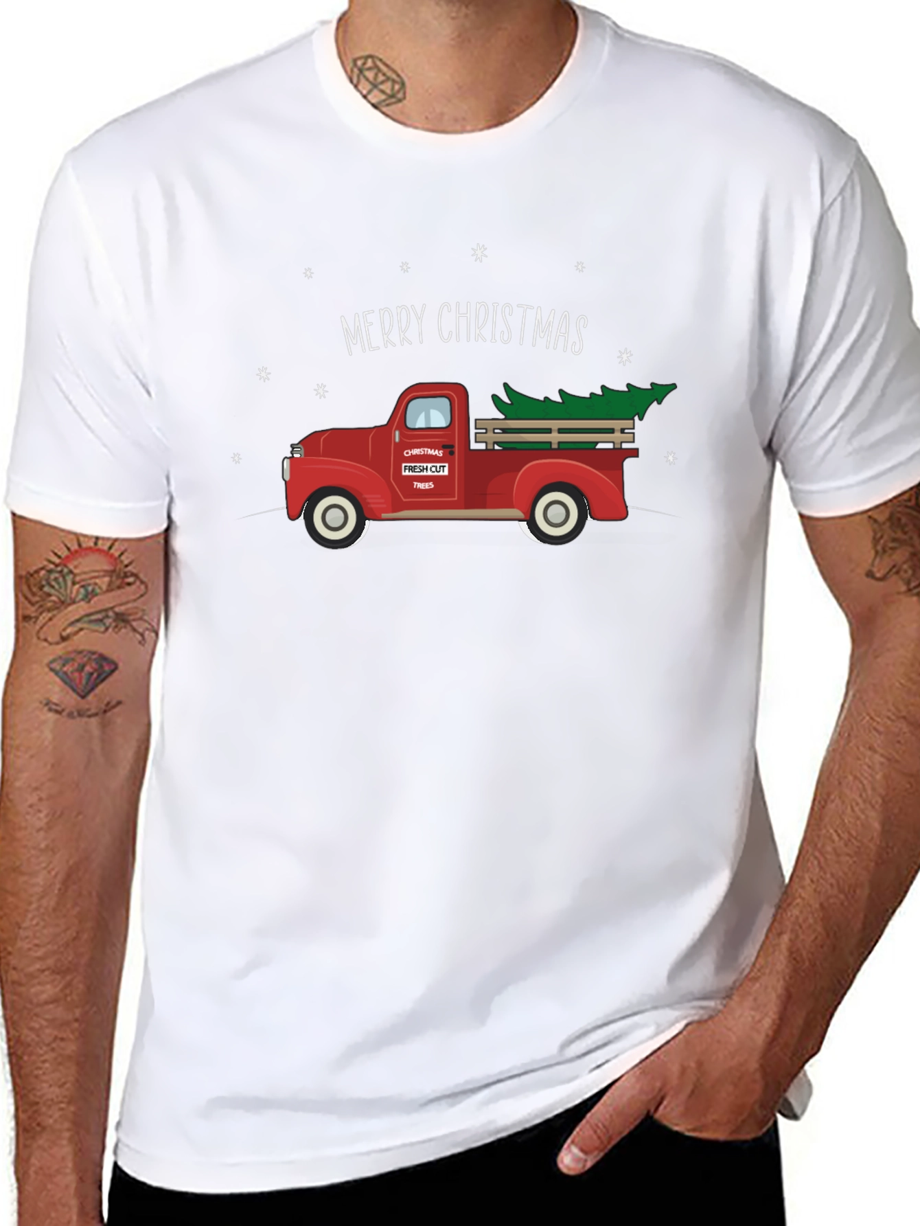 Merry Christmas Truck Graphic Tee