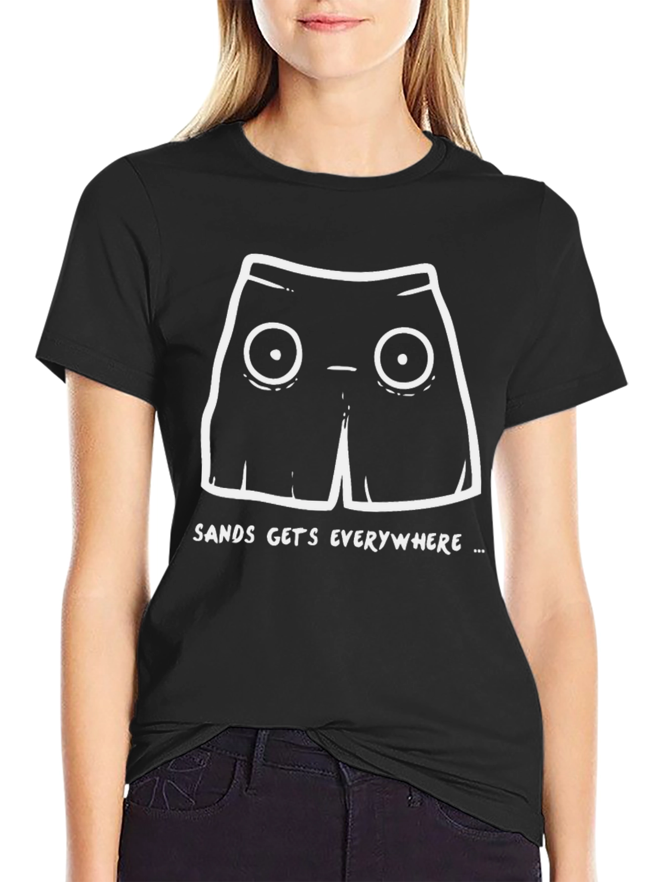 Sands Everywhere Cartoon Shorts Graphic T-Shirt