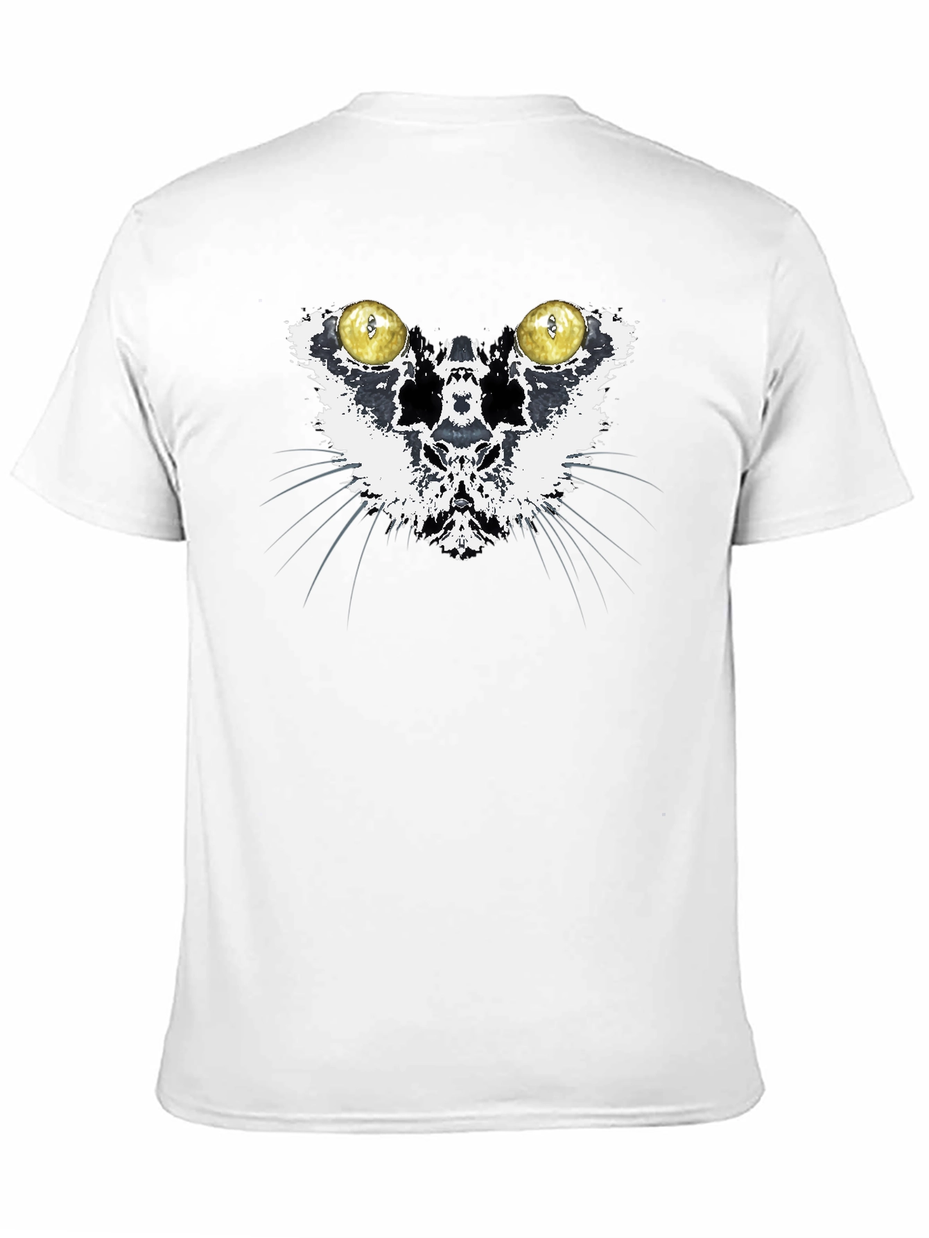 Black Cat Eyes Graphic Print Crewneck T-Shirt