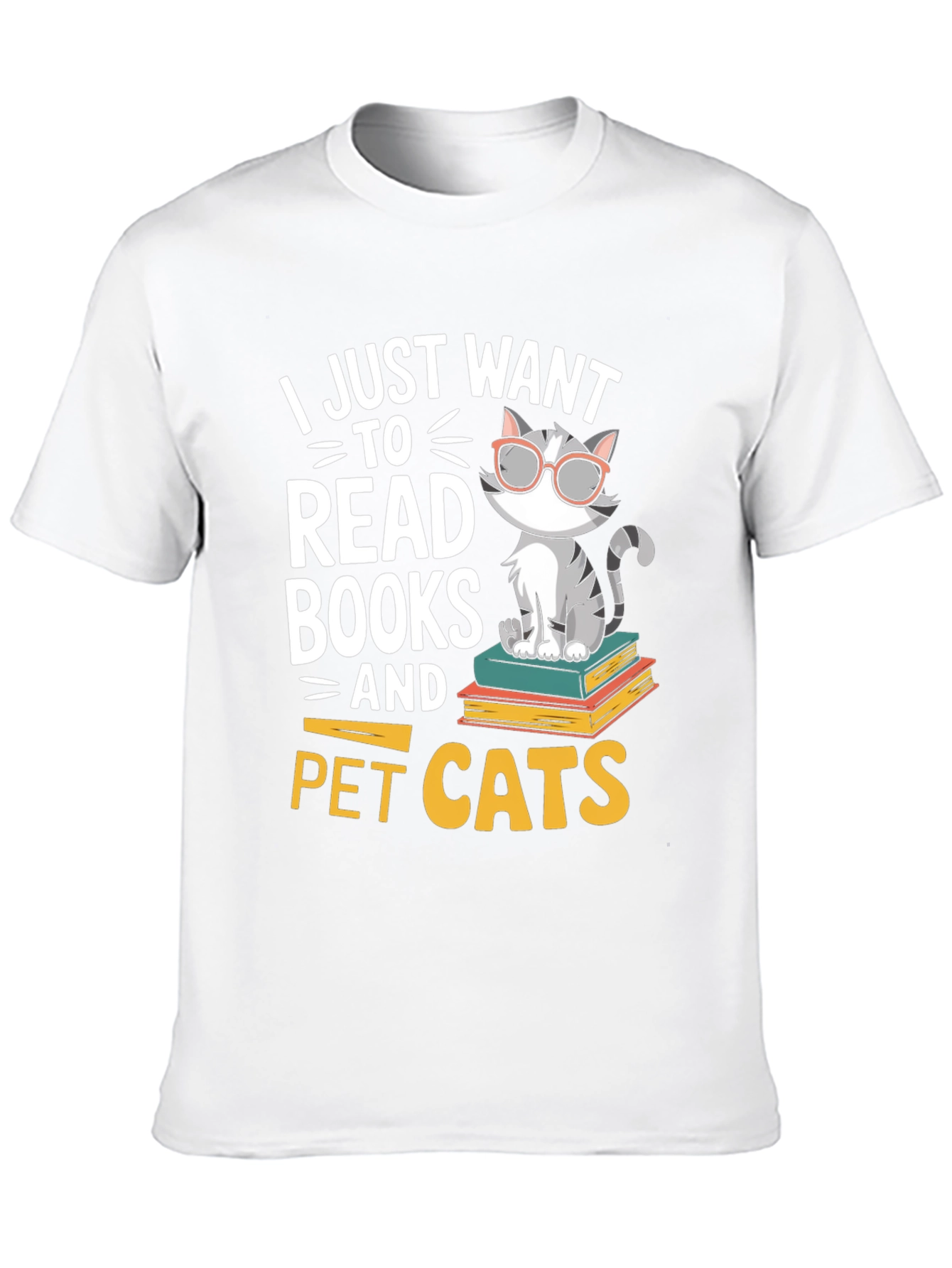 Cat Lover Reading Book T-Shirt