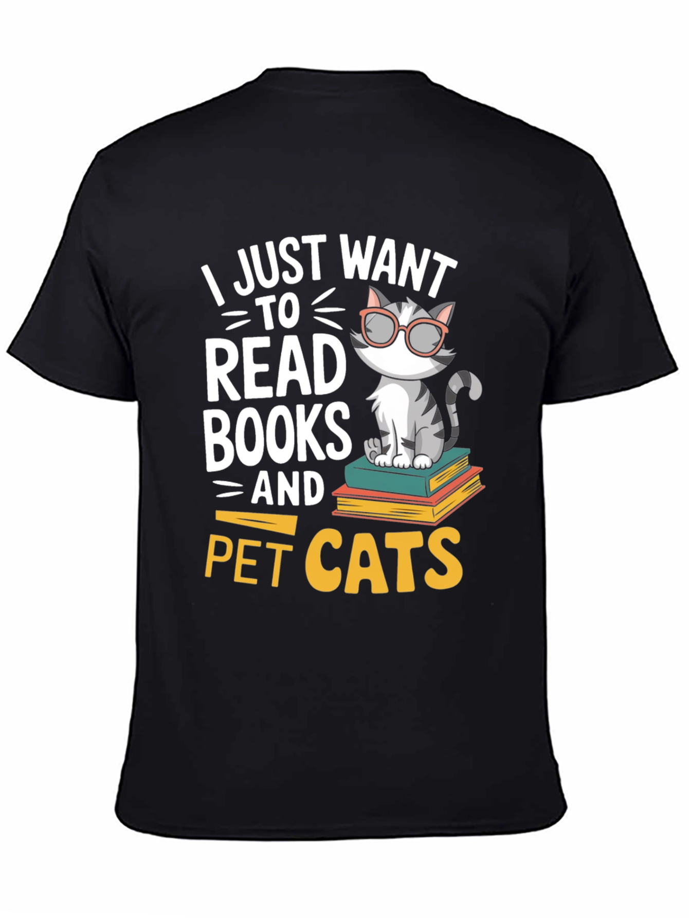 Cat Lover Reading Book T-Shirt