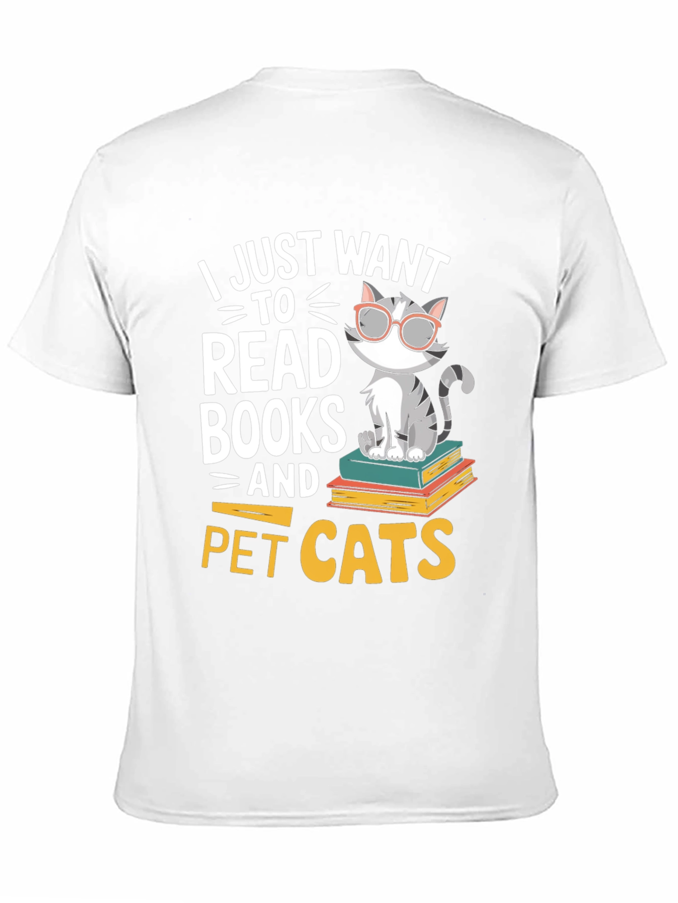 Cat Lover Reading Book T-Shirt