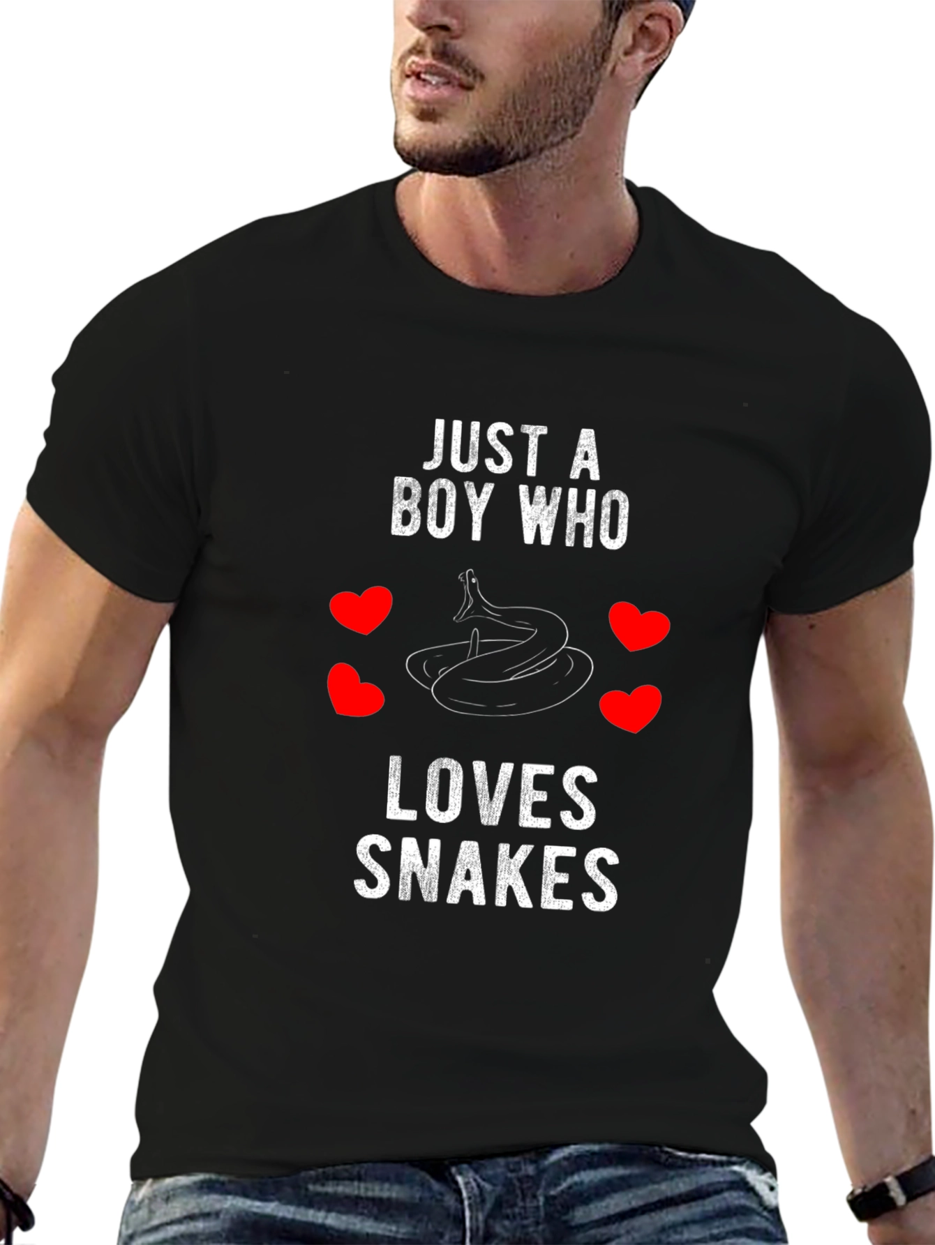 Just a Boy Who Loves Snakes Graphic Tee