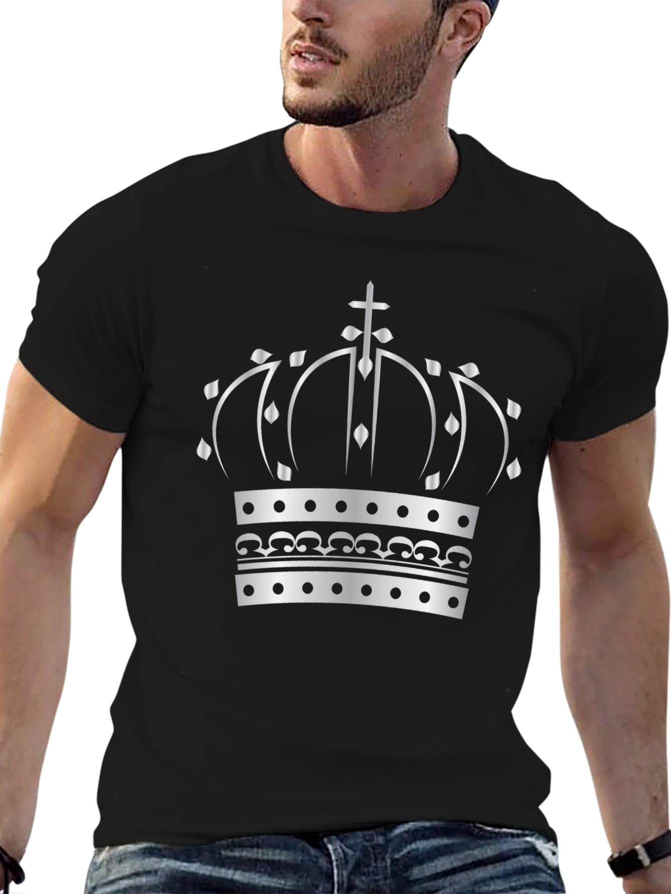 Royal Crown Graphic T-Shirt - Black