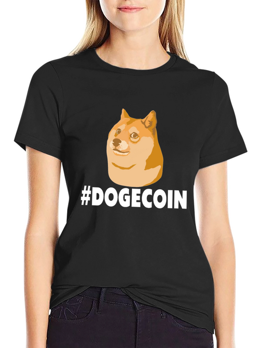DogeCoin T-Shirt - Black Crypto Meme Tee